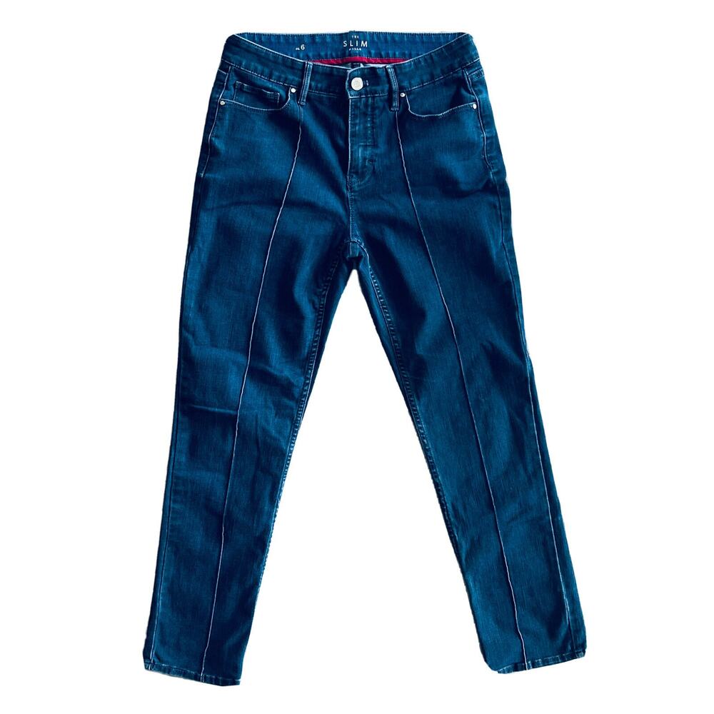 WHBM High Rise Jeans White House Black Market Blue Women’s 6 Slim Ankle Chico's